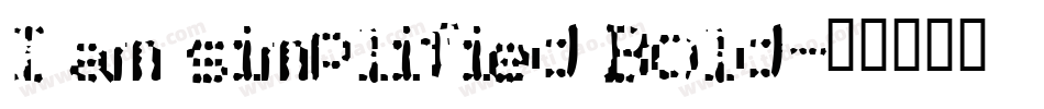 I am simplified Bold字体转换